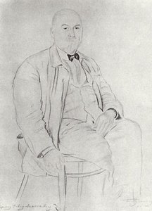 Portrait Of P.a. Vlasov — Boris Mikhailovich Kustodiev, Realism