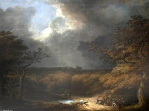 Tinker On A Wooded Road By A Pond — John Berney Ladbrooke