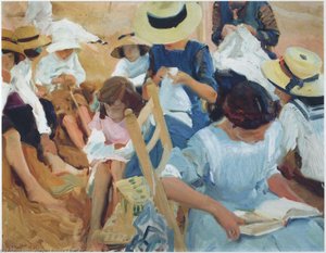 On The Sands At Zarauz Beach — Joaquín Sorolla Y Bastida, Impressionistic Landscape