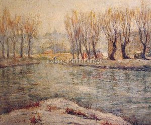 End Of Winter - The Boathouse On The Harlem River, New York — Ernest Lawson