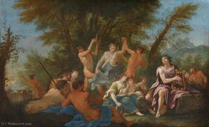 Apollo With Nymphs And Satyrs, And Mercury Stealing The Cattle Of Admetus — Filippo Lauri