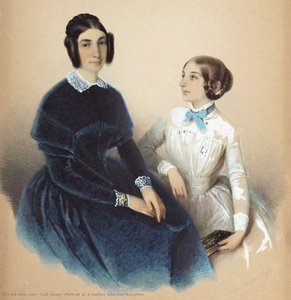 Portrait of a mother with her daughter