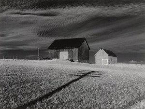 Two Barns and Shadow