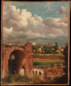 View Of The Basilica Of Constantine From The Palatine, Rome (ca. (1821-25)) — Charles Rémond