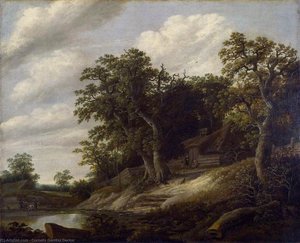 Cottage Among Trees On Bank Of Stream