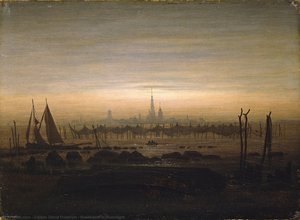 Greifswald In Moonlight — Caspar David Friedrich, Romanticism