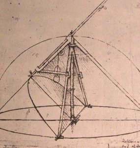Design For A Parabolic Compass — Leonardo Da Vinci