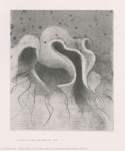 The Beasts Of The Sea, Round Like Leather Bottles (plate 22) — Odilon Redon