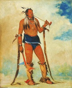 Wah Chee Háhs Ka, Man Who Puts All Out Of Doors — George Catlin, American Romanticism