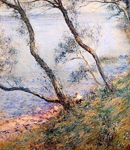 Riverbank, (painting) — Edmund Charles Tarbell