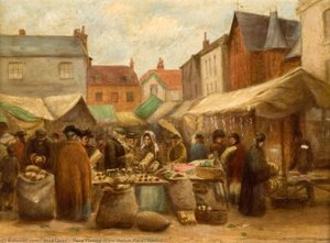 Straw Plaiting In The Market Place, Hitchin — Rosa Lucas
