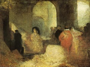 Dinner in a Great Room with Figures in Costume