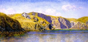 Coast Scene With Calm Sea — John Edward Brett, Pre-raphaelite