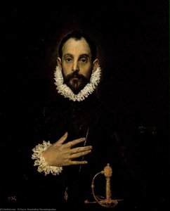 Portrait Of A Nobleman With His Hand On His Chest — El Greco