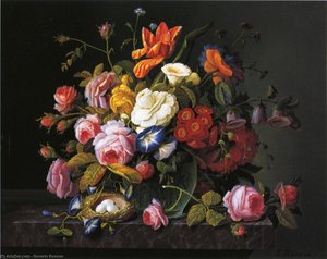 Still Life With Birds Nest — Severin Roesen