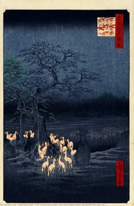 118. Kitsunebi on New Year's Night Under the Enoki Tree near Ōji