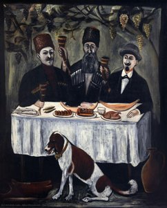 The Feast In A Grape Gazebo — Niko Pirosmani