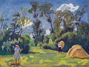 Haymaking — Pyotr Konchalovsky