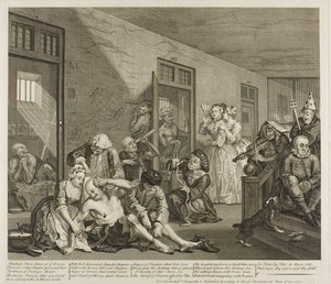 Plate Eight, From A Rake's Progress — William Hogarth