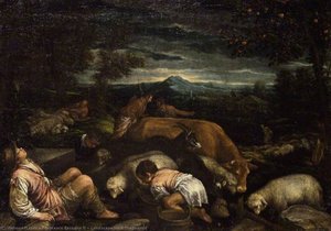 Landscape With Shepherds — Francesco Bassano Ii