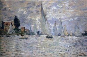 The Boats Regatta At Argenteuil — Claude Monet