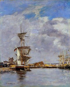 Deauville, The Harbor (8) — Eugène Louis Boudin