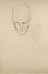 Head Of An Old Woman Seen From The Front (study For — Gustav Klimt