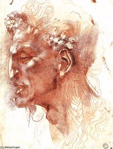 - Satyr's Head — Michelangelo Buonarroti, High Renaissance