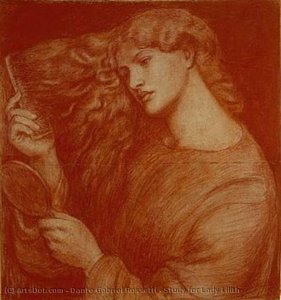 Study For Lady Lilith — Dante Gabriel Rossetti