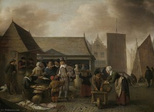 The Fish Market — Hendrick Maertensz Sorgh