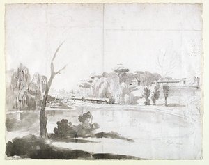 La Pagoda Rossa — Thomas Cole, Hudson River School