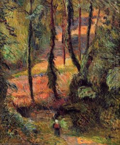 Sunken Path, Wooded Rise — Eugène Henri Paul Gauguin