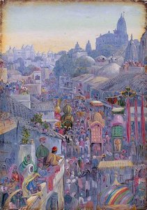 Festival Of Muharram, Udiapur, Rajasthan, India — Marianne North