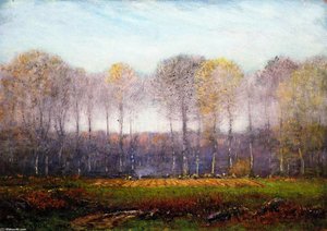 October Morning — Dwight William Tryon, Tonalist Landscape