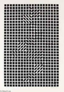 Tlinko (black On White), From Kassak Vasarely — Victor Vasarely, Op-art