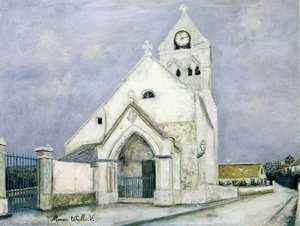Little Communicant, Church Of Mourning — Maurice Utrillo