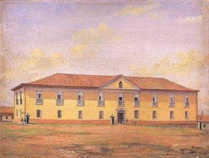 Portuguese Paço Municipal, Fórum E Cadeia De São Paulo, 1862 — Benedito Calixto