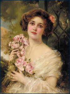Young Woman With Roses