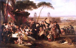 The Greenwich Pensioners Commemorating Trafalgar — John Burnet