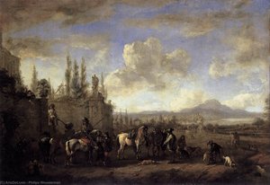 Setting Out On The Hunt — Philips Wouwerman