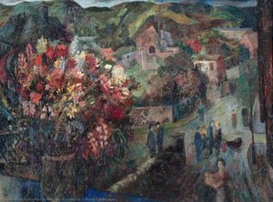 Flowers In A Welsh Landscape — Leslie Moore, Contemporary Realism