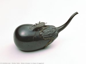 Water Drooper In Shape Of Eggplant — Hirata, Soko