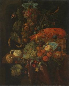 Still Life With Fruit And A Lobster, Jan Davidsz. De Heem (copy After), 1640 - 1700 — Jan Davidszoon De Heem