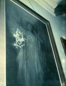 Angel With Lilacs, (painting) — Edwin Howlan