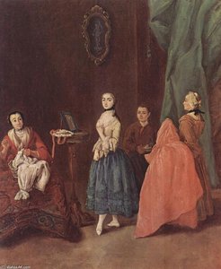 Lady At The Dressmaker — Pietro Longhi
