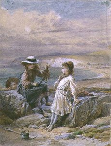 Two Girls And A Boy With Seaweed