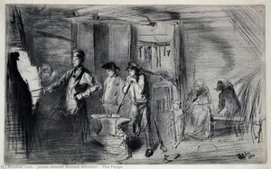 The Forge — James Abbott Mcneill Whistler, Aesthetic Movement
