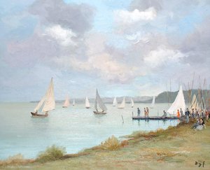 Regatta On The Etang Of San Quentin — Marcel Dyf