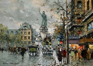 Place De La Republique — Antoine Blanchard (marcel Masson), Impressionism