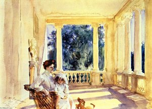 Mrs. Ralph Curtis With Her Daughter, Sylvia — John Singer Sargent